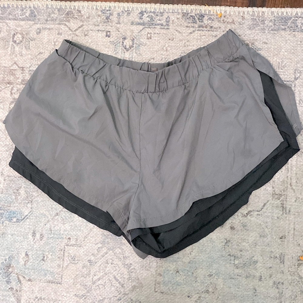 Free People Double-Lined Shorts | Slate Gray | Size Large